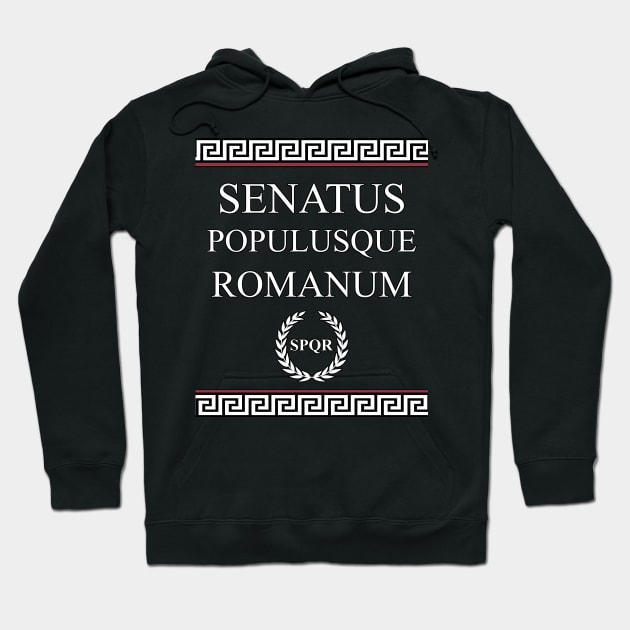 Senatus Populusque Romanum SPQR Ancient Rome Symbol Hoodie by AgemaApparel